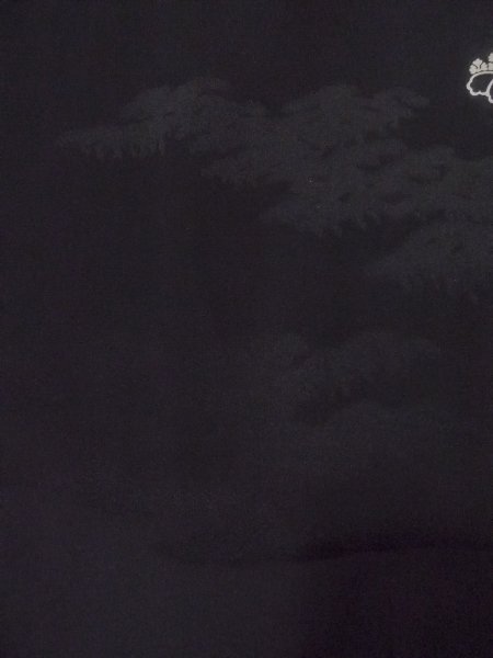 画像7: N0906Z  女性用 羽織  シルク(正絹)   黒,  【中古】 【USED】 【リサイクル】 ★★★☆☆ (7)