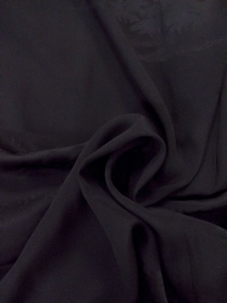 画像12: N0906Z  女性用 羽織  シルク(正絹)   黒,  【中古】 【USED】 【リサイクル】 ★★★☆☆ (12)