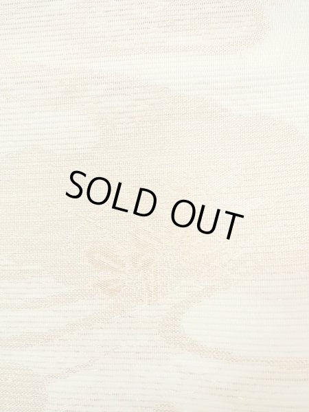 画像7: N0913I 袋帯 女性用着物 シルク（正絹）  淡い 緑色 ぼたん 【中古】 【USED】 【リサイクル】 ★★★★☆ (7)