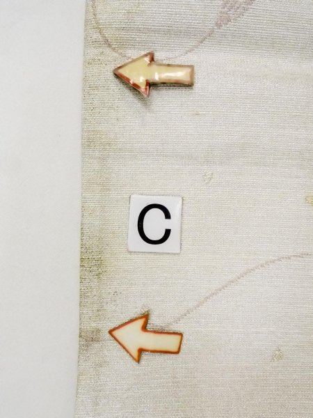 画像16: N0913M 袋帯 女性用着物 シルク(正絹)   銀色 花 【中古】 【USED】 【リサイクル】 ★★☆☆☆ (16)