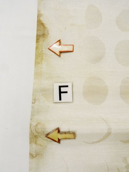 画像19: N0913M 袋帯 女性用着物 シルク(正絹)   銀色 花 【中古】 【USED】 【リサイクル】 ★★☆☆☆ (19)