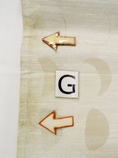 画像20: N0913M 袋帯 女性用着物 シルク(正絹)   銀色 花 【中古】 【USED】 【リサイクル】 ★★☆☆☆ (20)