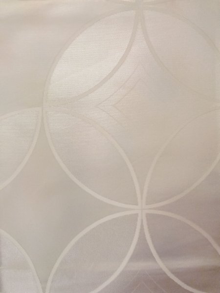 画像3: N0913U 袋帯 女性用着物 シルク(正絹)  光沢のある 銀色 七宝 【中古】 【USED】 【リサイクル】 ★★★☆☆ (3)