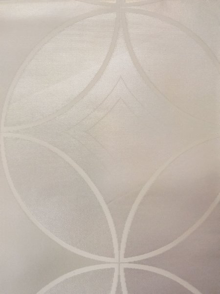 画像5: N0913U 袋帯 女性用着物 シルク(正絹)  光沢のある 銀色 七宝 【中古】 【USED】 【リサイクル】 ★★★☆☆ (5)