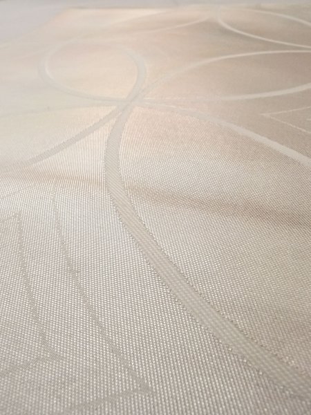 画像8: N0913U 袋帯 女性用着物 シルク(正絹)  光沢のある 銀色 七宝 【中古】 【USED】 【リサイクル】 ★★★☆☆ (8)