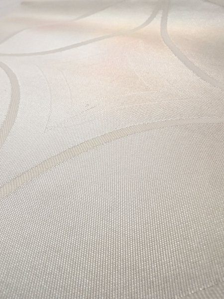 画像9: N0913U 袋帯 女性用着物 シルク(正絹)  光沢のある 銀色 七宝 【中古】 【USED】 【リサイクル】 ★★★☆☆ (9)