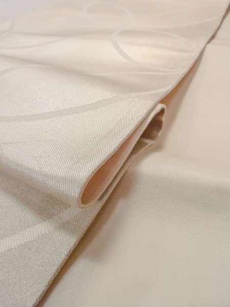 画像11: N0913U 袋帯 女性用着物 シルク(正絹)  光沢のある 銀色 七宝 【中古】 【USED】 【リサイクル】 ★★★☆☆ (11)