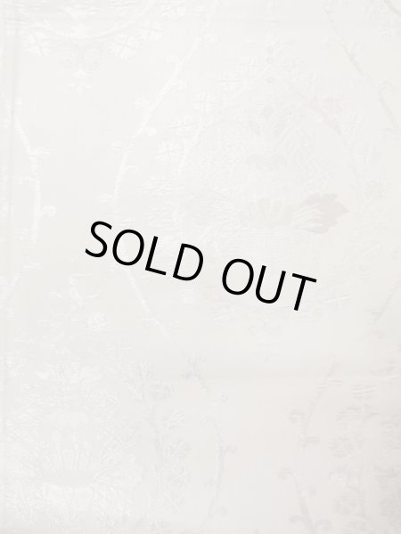 画像4: N0913V 袋帯 女性用着物 シルク（正絹）  光沢のある 銀色 唐花 【中古】 【USED】 【リサイクル】 ★★☆☆☆ (4)