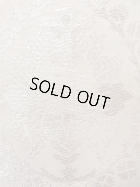 画像7: N0913V 袋帯 女性用着物 シルク（正絹）  光沢のある 銀色 唐花 【中古】 【USED】 【リサイクル】 ★★☆☆☆ (7)