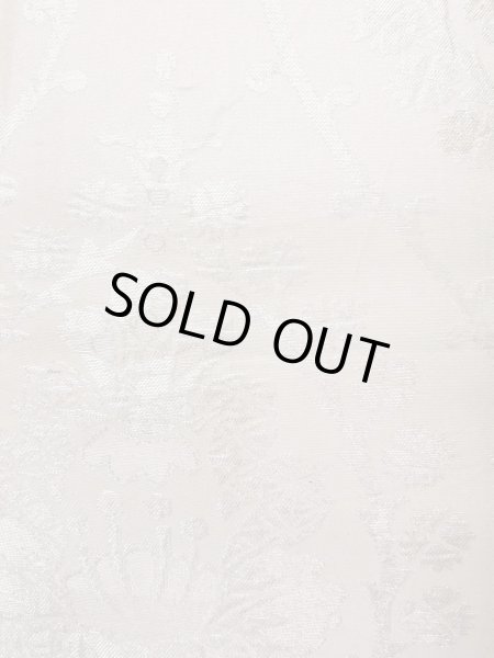 画像8: N0913V 袋帯 女性用着物 シルク（正絹）  光沢のある 銀色 唐花 【中古】 【USED】 【リサイクル】 ★★☆☆☆ (8)