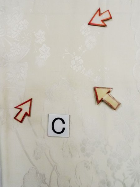 画像14: N0913X 袋帯 女性用着物 シルク(正絹) 薄い 灰色がかった オフ ホワイト 菊 【中古】 【USED】 【リサイクル】 ★★☆☆☆ (14)