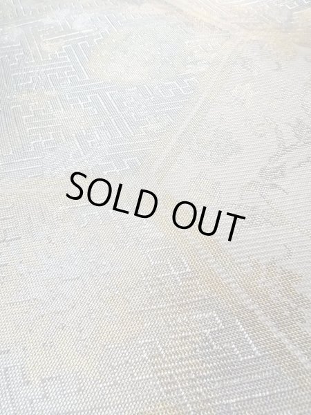 画像8: N0913Z 袋帯 女性用着物 シルク(正絹)  光沢のある 銀色 唐花 【中古】 【USED】 【リサイクル】 ★★★★☆ (8)