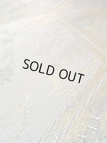 画像10: N0913Z 袋帯 女性用着物 シルク(正絹)  光沢のある 銀色 唐花 【中古】 【USED】 【リサイクル】 ★★★★☆ (10)