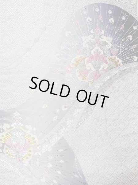 画像3: N0914C 袋帯 女性用着物 シルク（正絹）   銀色 唐花 【中古】 【USED】 【リサイクル】 ★★★★☆ (3)