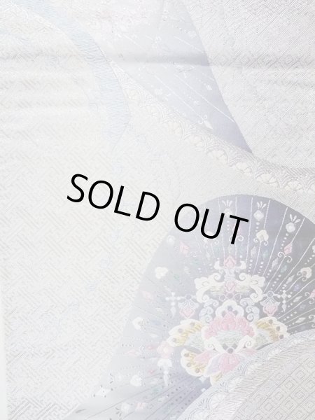 画像4: N0914C 袋帯 女性用着物 シルク（正絹）   銀色 唐花 【中古】 【USED】 【リサイクル】 ★★★★☆ (4)