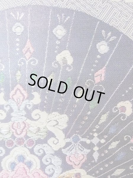 画像6: N0914C 袋帯 女性用着物 シルク（正絹）   銀色 唐花 【中古】 【USED】 【リサイクル】 ★★★★☆ (6)