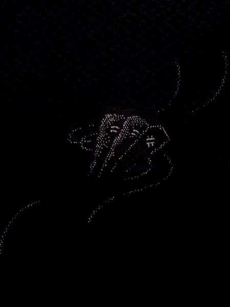 画像6: N0920D  女性用 羽織  シルク（正絹）   黒, 扇 【中古】 【USED】 【リサイクル】 ★★★★☆ (6)