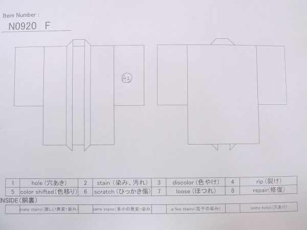 画像14: N0920F  女性用 羽織  シルク（正絹）   黒, 葉 【中古】 【USED】 【リサイクル】 ★★★★☆ (14)