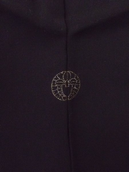 画像3: N0920G  女性用 羽織  シルク（正絹）   黒, 流水 【中古】 【USED】 【リサイクル】 ★★☆☆☆ (3)