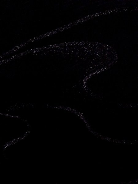 画像7: N0920G  女性用 羽織  シルク（正絹）   黒, 流水 【中古】 【USED】 【リサイクル】 ★★☆☆☆ (7)