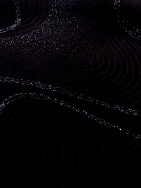 画像9: N0920G  女性用 羽織  シルク（正絹）   黒, 流水 【中古】 【USED】 【リサイクル】 ★★☆☆☆ (9)