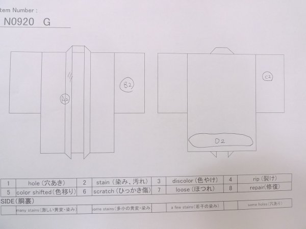 画像12: N0920G  女性用 羽織  シルク（正絹）   黒, 流水 【中古】 【USED】 【リサイクル】 ★★☆☆☆ (12)