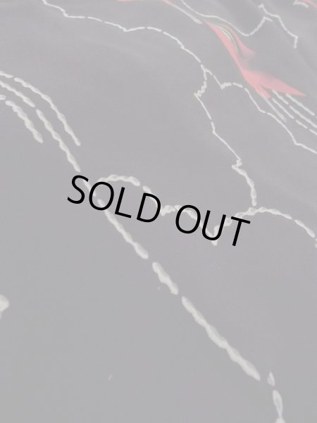 画像10: N0920I  女性用 羽織  シルク（正絹）   黒, 鶴 【中古】 【USED】 【リサイクル】 ★★★☆☆ (10)