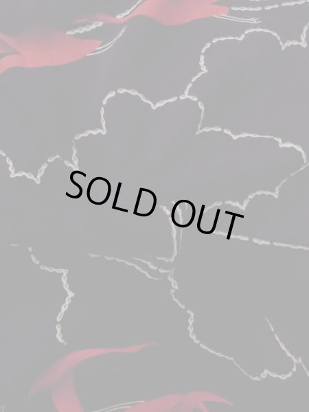 画像11: N0920I  女性用 羽織  シルク（正絹）   黒, 鶴 【中古】 【USED】 【リサイクル】 ★★★☆☆ (11)