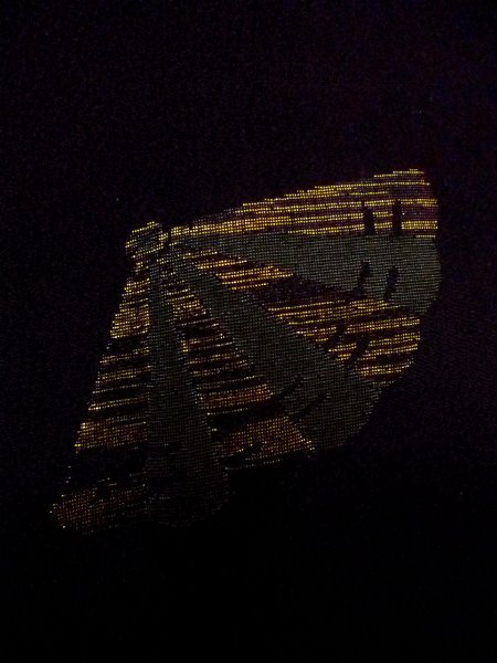 画像7: N0920K  女性用 羽織  シルク（正絹）   黒, 扇 【中古】 【USED】 【リサイクル】 ★★★★☆ (7)