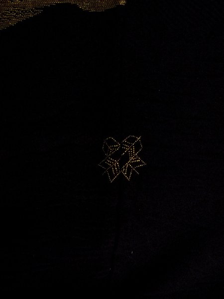 画像3: N0920L Mint  女性用 羽織  シルク（正絹）   黒, 雲 【中古】 【USED】 【リサイクル】 ★★★★☆ (3)