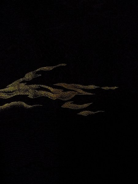 画像4: N0920L Mint  女性用 羽織  シルク（正絹）   黒, 雲 【中古】 【USED】 【リサイクル】 ★★★★☆ (4)