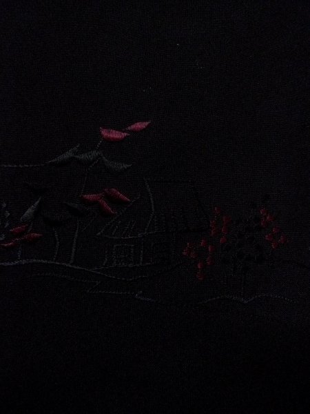 画像5: N0920M  女性用 羽織  シルク(正絹)   黒, 家 【中古】 【USED】 【リサイクル】 ★☆☆☆☆ (5)