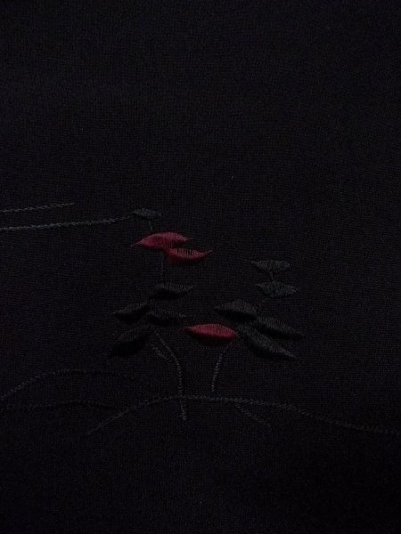 画像6: N0920M  女性用 羽織  シルク(正絹)   黒, 家 【中古】 【USED】 【リサイクル】 ★☆☆☆☆ (6)