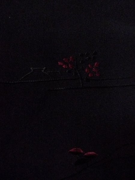 画像7: N0920M  女性用 羽織  シルク(正絹)   黒, 家 【中古】 【USED】 【リサイクル】 ★☆☆☆☆ (7)