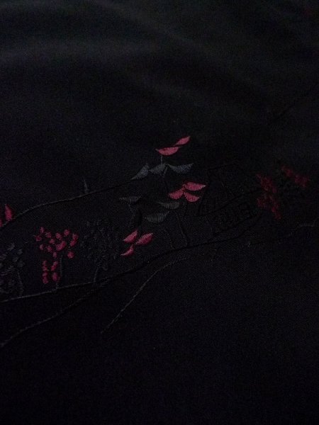 画像8: N0920M  女性用 羽織  シルク(正絹)   黒, 家 【中古】 【USED】 【リサイクル】 ★☆☆☆☆ (8)