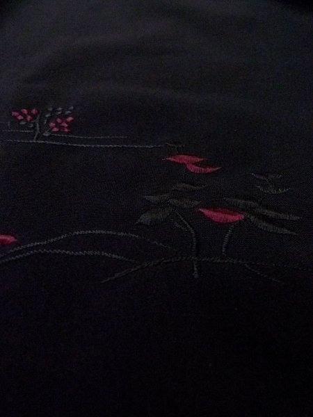 画像9: N0920M  女性用 羽織  シルク(正絹)   黒, 家 【中古】 【USED】 【リサイクル】 ★☆☆☆☆ (9)