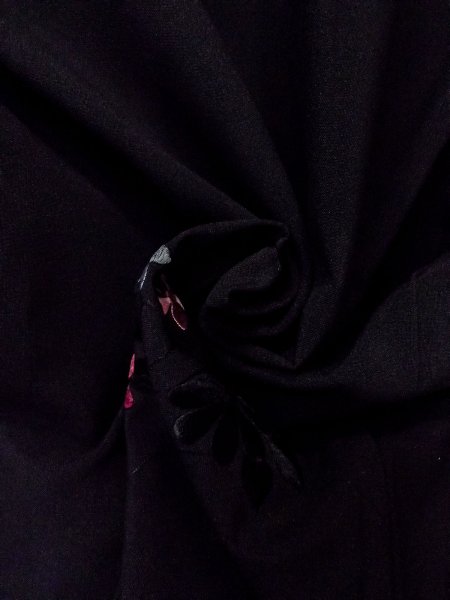 画像11: N0920O Mint  女性用 羽織  化繊   黒, 菊 【中古】 【USED】 【リサイクル】 ★★★★☆ (11)