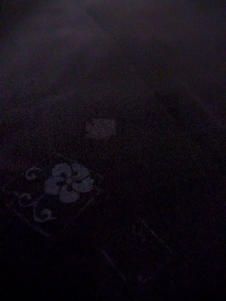 画像9: N0920P  女性用 羽織  シルク(正絹)   黒, 梅 【中古】 【USED】 【リサイクル】 ★★☆☆☆ (9)