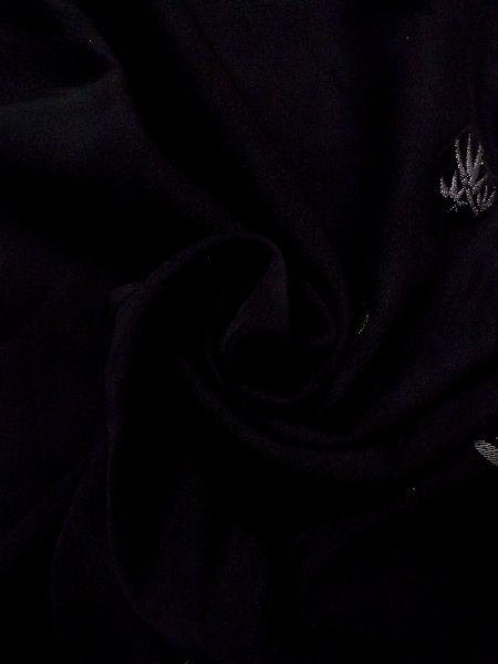 画像13: N0920P  女性用 羽織  シルク(正絹)   黒, 梅 【中古】 【USED】 【リサイクル】 ★★☆☆☆ (13)