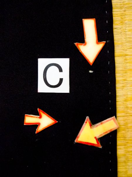 画像17: N0920P  女性用 羽織  シルク(正絹)   黒, 梅 【中古】 【USED】 【リサイクル】 ★★☆☆☆ (17)