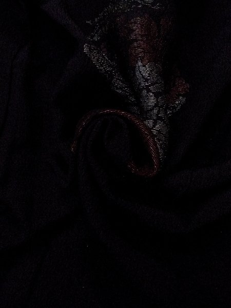 画像12: N0920Q Mint  女性用 羽織  シルク(正絹)   黒, ぼたん 【中古】 【USED】 【リサイクル】 ★★★★☆ (12)