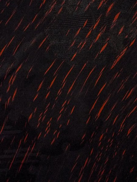 画像3: N0920R  女性用 羽織  シルク(正絹)   黒, 花 【中古】 【USED】 【リサイクル】 ★★★☆☆ (3)