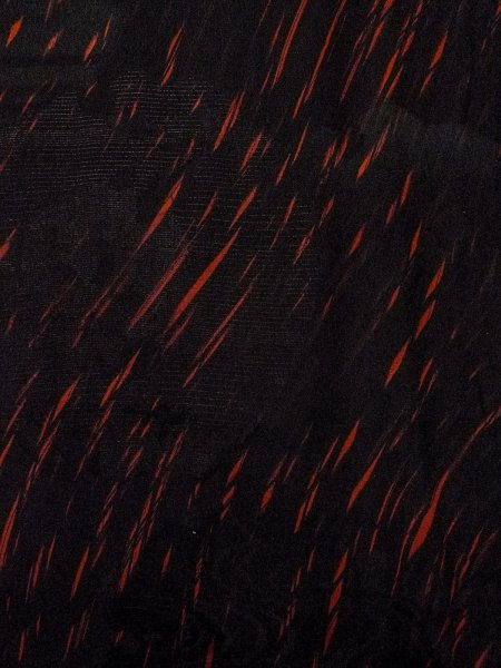 画像4: N0920R  女性用 羽織  シルク(正絹)   黒, 花 【中古】 【USED】 【リサイクル】 ★★★☆☆ (4)