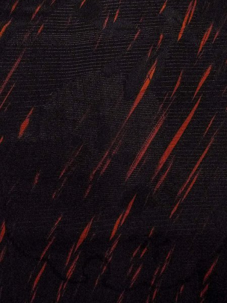 画像6: N0920R  女性用 羽織  シルク(正絹)   黒, 花 【中古】 【USED】 【リサイクル】 ★★★☆☆ (6)