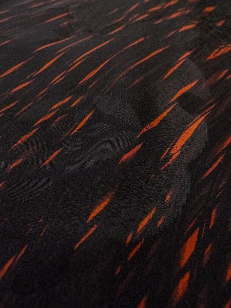 画像8: N0920R  女性用 羽織  シルク(正絹)   黒, 花 【中古】 【USED】 【リサイクル】 ★★★☆☆ (8)