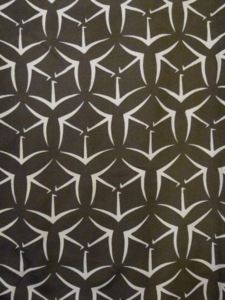 画像4: N0920S  女性用 羽織 折り鶴柄 シルク(正絹)  深い オリーブ, 七宝 【中古】 【USED】 【リサイクル】 ★★☆☆☆ (4)