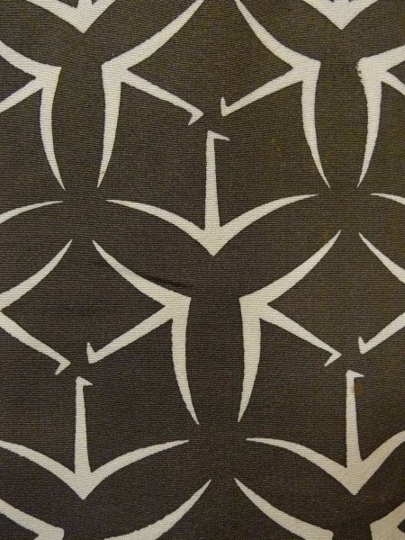 画像5: N0920S  女性用 羽織 折り鶴柄 シルク(正絹)  深い オリーブ, 七宝 【中古】 【USED】 【リサイクル】 ★★☆☆☆ (5)