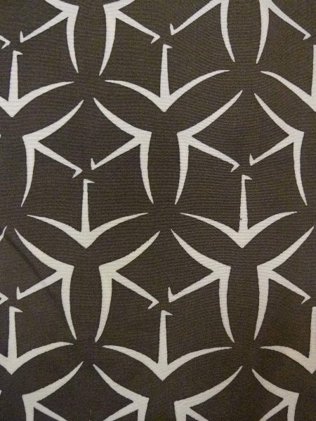 画像7: N0920S  女性用 羽織 折り鶴柄 シルク(正絹)  深い オリーブ, 七宝 【中古】 【USED】 【リサイクル】 ★★☆☆☆ (7)