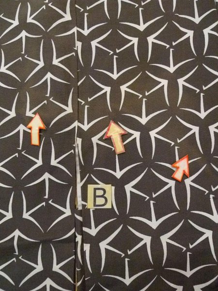 画像15: N0920S  女性用 羽織 折り鶴柄 シルク(正絹)  深い オリーブ, 七宝 【中古】 【USED】 【リサイクル】 ★★☆☆☆ (15)