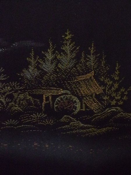 画像5: N0920U Mint  女性用 羽織  化繊   黒, 松/松葉 【中古】 【USED】 【リサイクル】 ★★★★☆ (5)